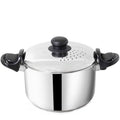 The Indus Valley Tri Steel Stainless Steel Strainer with Sandwich Bottom 19cm