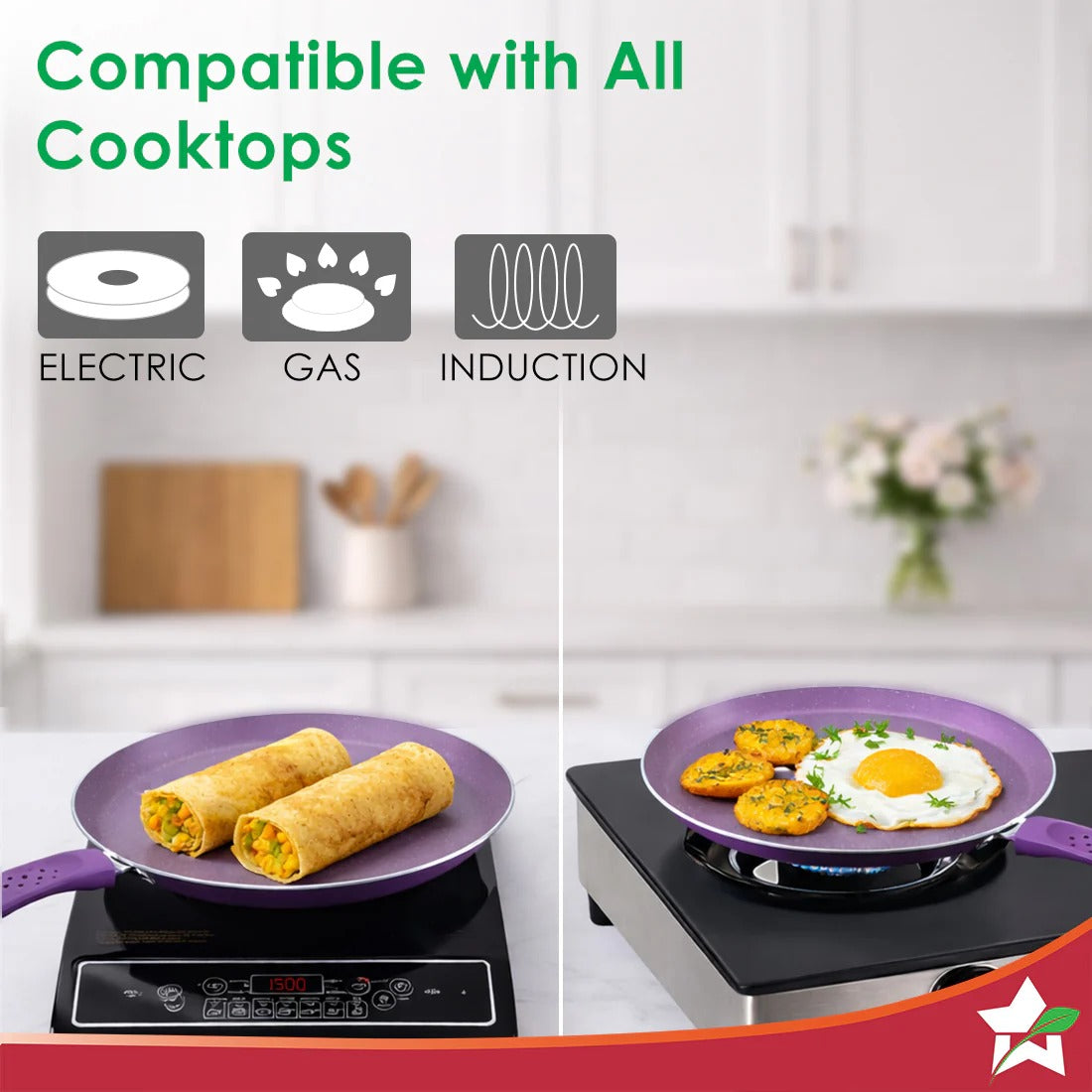 Wonderchef Aluminium Orchid Dosa Tawa Purple