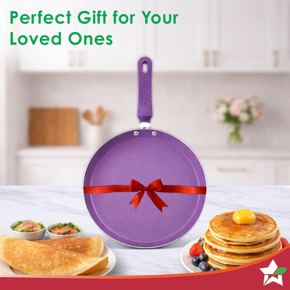 Wonderchef Aluminium Orchid Dosa Tawa Purple