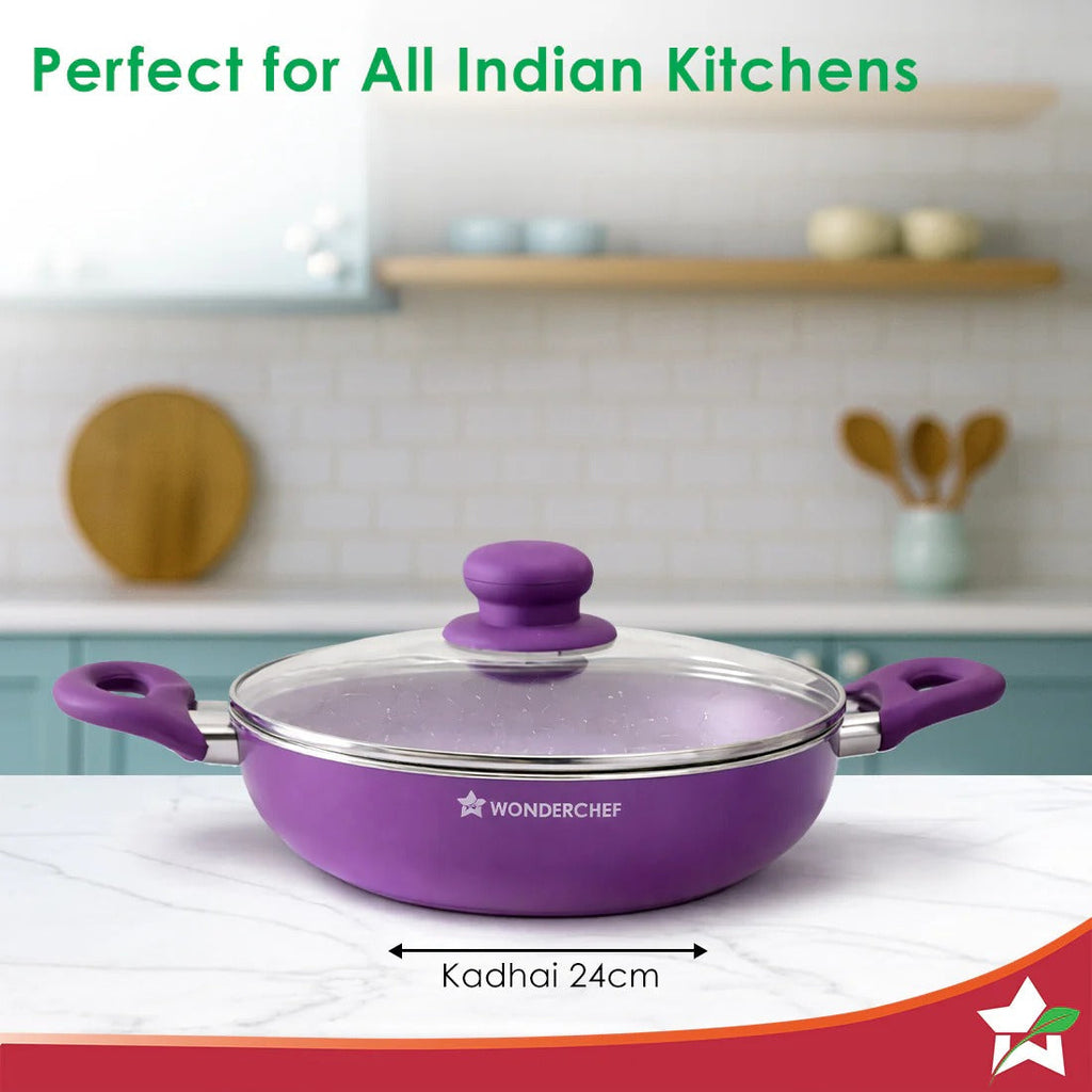 Wonderchef Orchid Kadhai 24cm