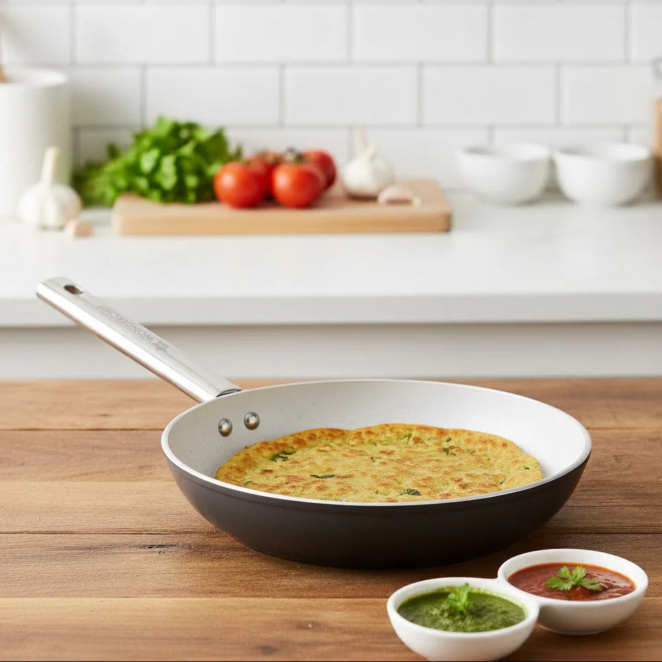 Wonderchef Eco Glide Fry Pan Ceramic 24cm 1.8L Chemical-Free Coating