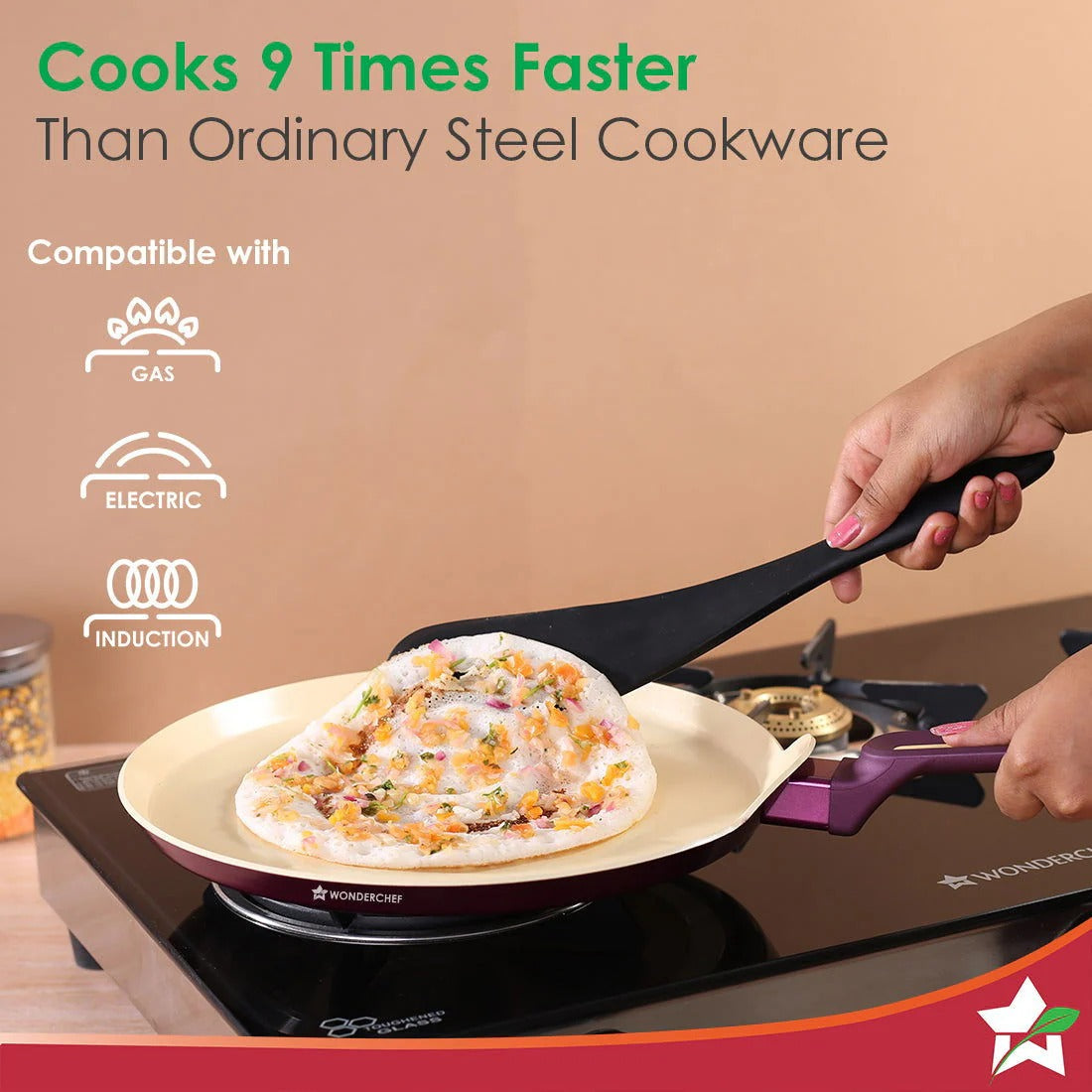 Wonderchef Bellagio Ceramic Non-Stick Dosa Tawa 28cm