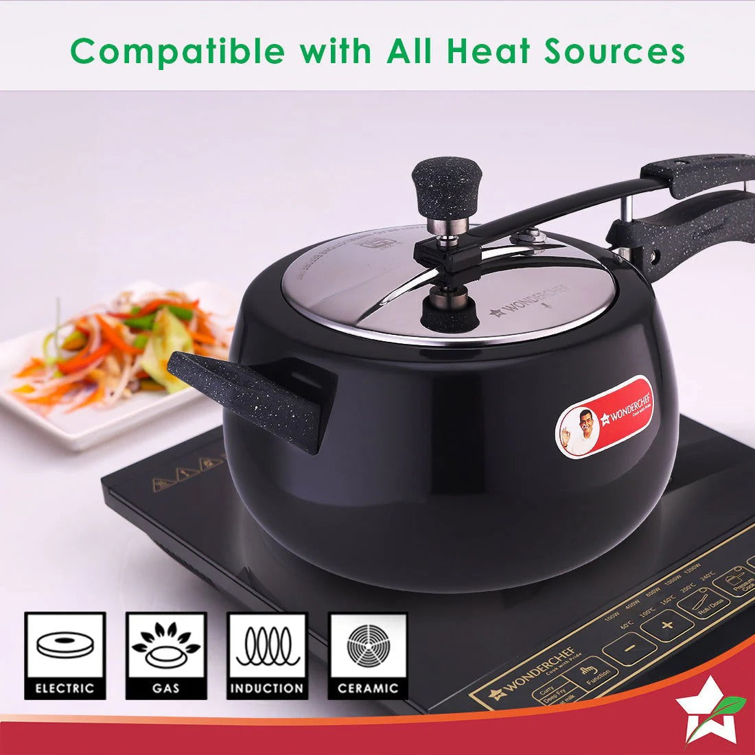 Wonderchef Taurus Hard Anodised Pressure Cooker 5L