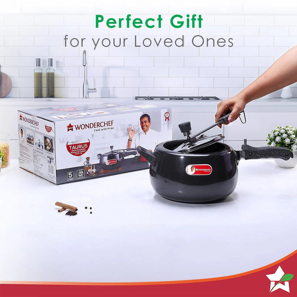Wonderchef Taurus Hard Anodised Pressure Cooker 5L