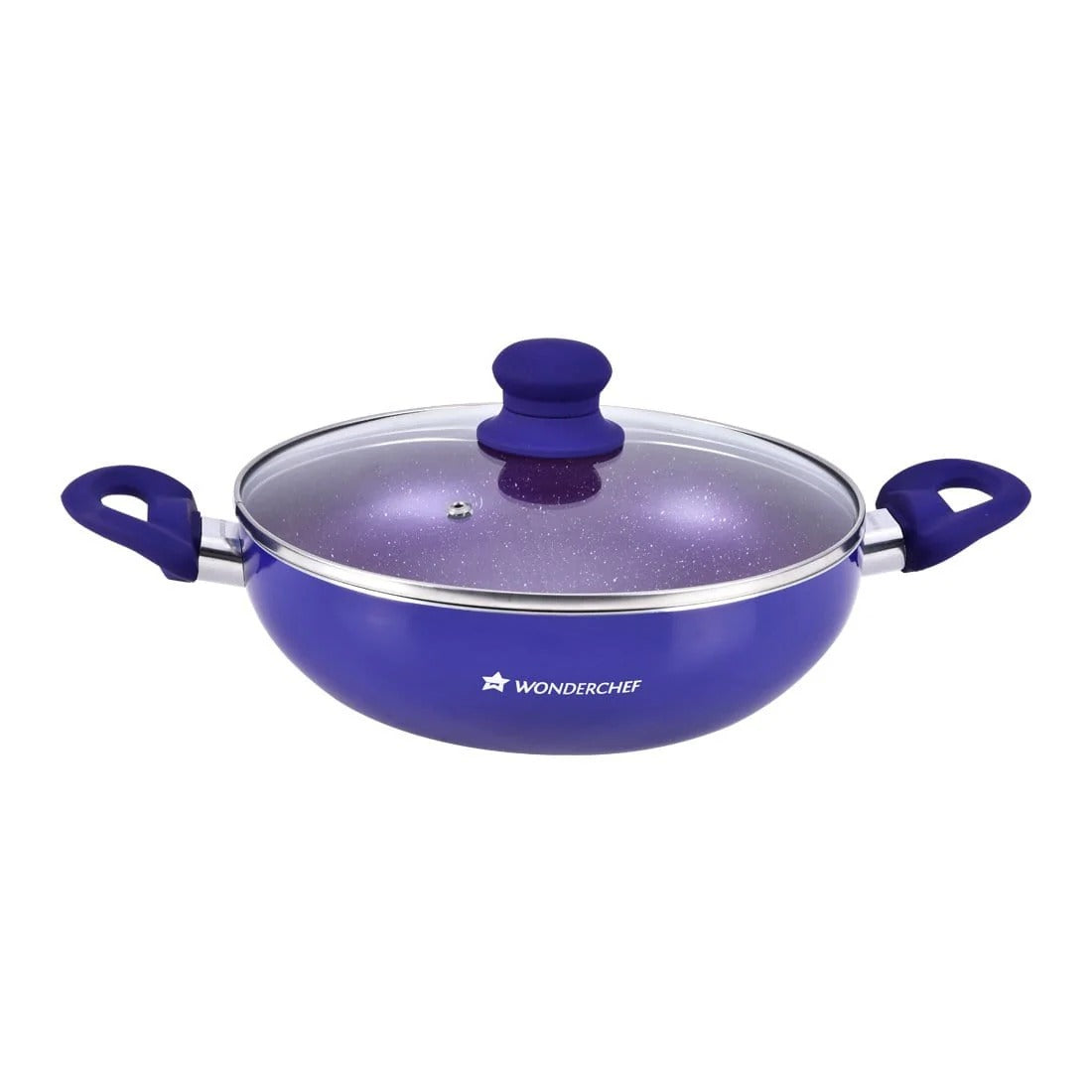 Wonderchef Blueberry Aluminium 24cm Wok Non-Stick Induction Friendly