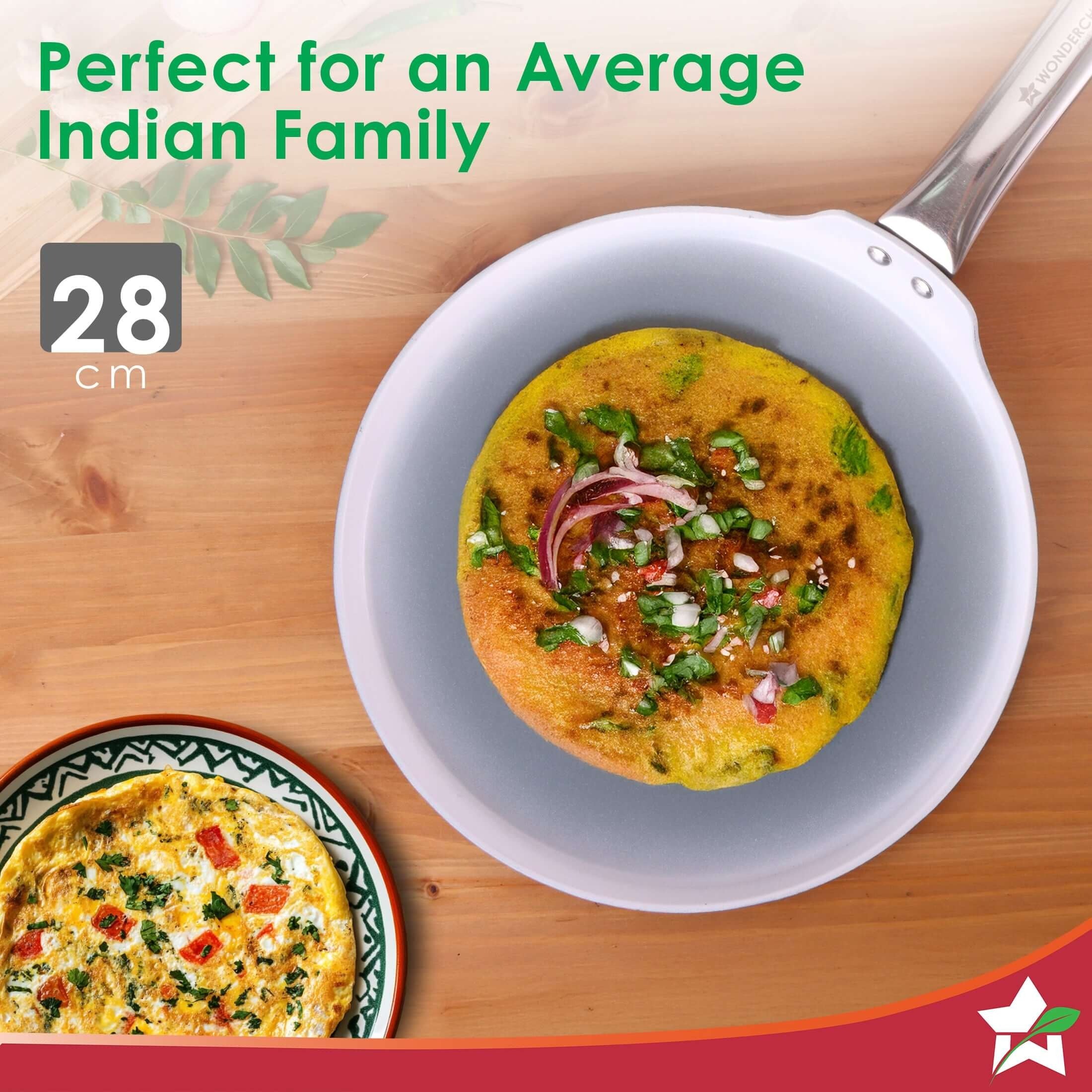 Wonderchef Eco Glide Dosa Tawa Ceramic 28cm Chemical-Free Coating