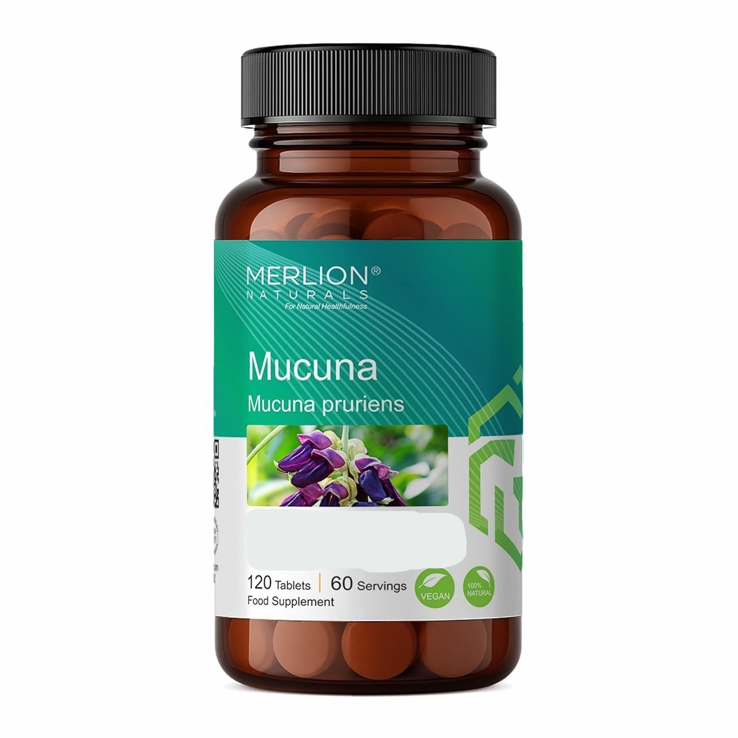 Merlion Naturals Mucuna Extract Tablets Kapikachu  Mucuna pruriens 500mg - 120 tabs
