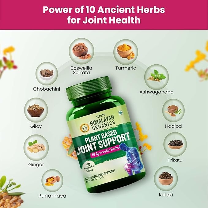 Himalayan Organics Plant Based Joint Support Vegetarian Capsules