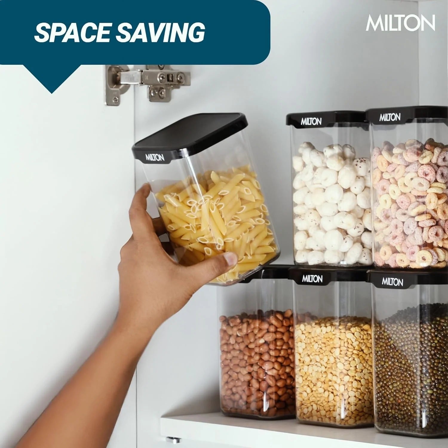 Milton Square Containers Kitchen Storage Set of 6