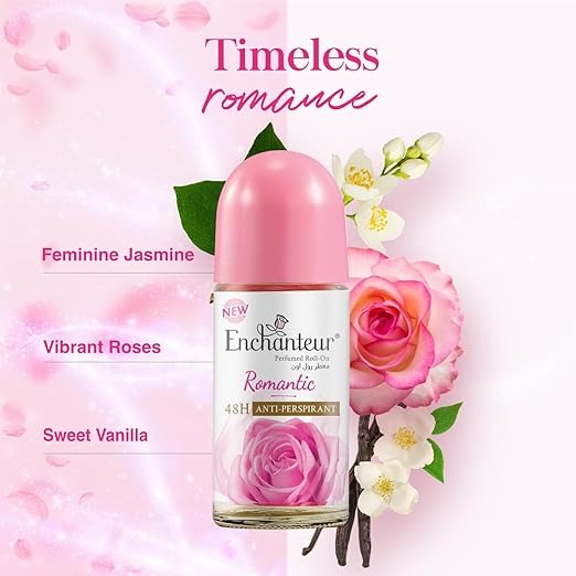 Enchanteur Romantic Roll-On Deodorant for Women - 50 ml