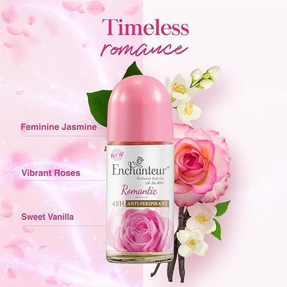 Enchanteur Romantic Roll-On Deodorant for Women - 50 ml