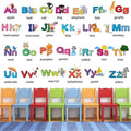 StickMe Alphabets Wall Sticker for Kids Learning Educational Multicolour Vinyl Decal