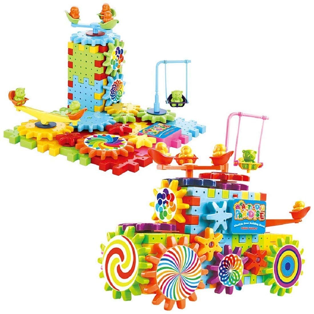 Chocozone Operated 81pcs Rotating Building Blocks STEM Kit
