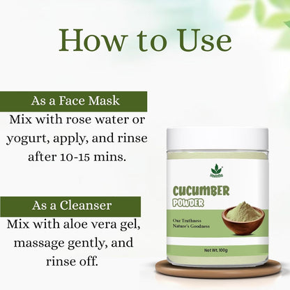Havintha Natural Cucumber Powder for Skin Care, Health Care - 100gms