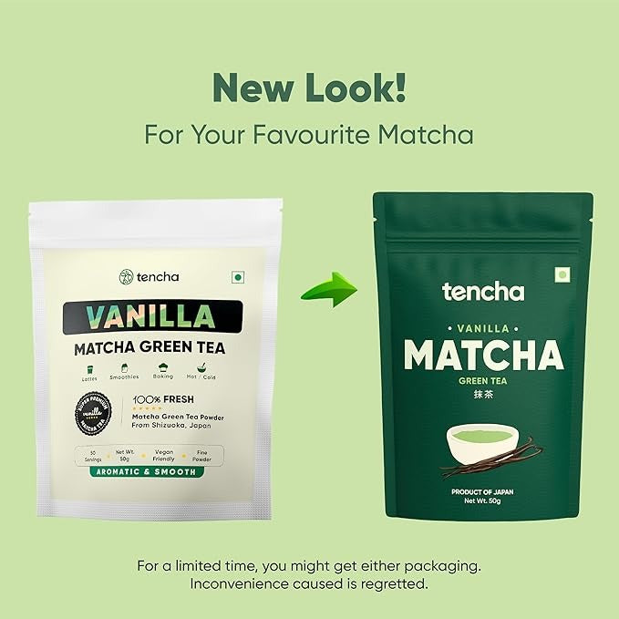 Tencha Vanilla Matcha Tea Pure Japanese Matcha Green Tea Powder - 50 gms
