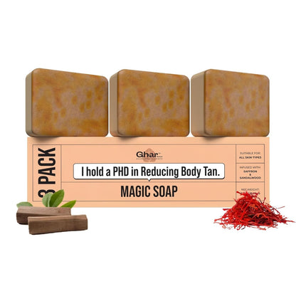 Ghar Soaps Magic Soap (Sandal Wood and Saffron Soap) - 100 gms