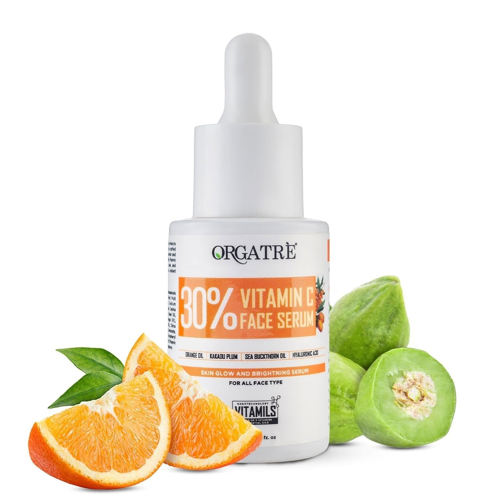 Orgatre 30% Vitamin C Face Serum With Hyaluronic Acid