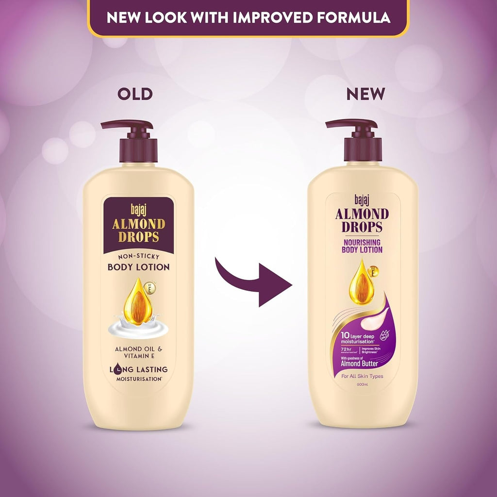 Bajaj Almond Drops Non-Sticky Body Lotion - 600 ml