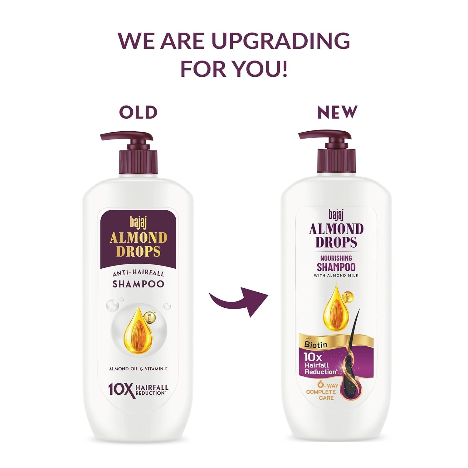 Bajaj Almond Drops Anti Hairfall Shampoo with Almond Oil & Vitamin E - 340 ml