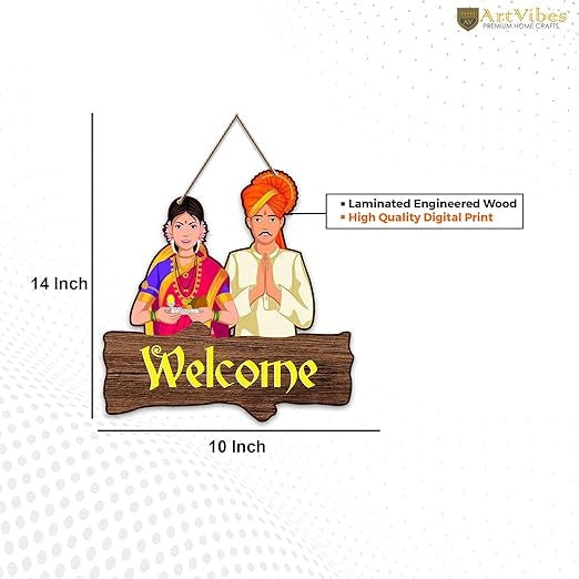 Decorative Welcome Sign Wooden Wall Hanger for Gateway (WH_8702N)