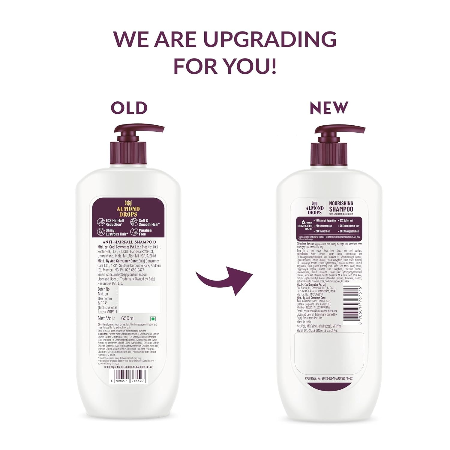 Bajaj Almond Drops Anti Hairfall Shampoo with Almond Oil & Vitamin E - 340 ml