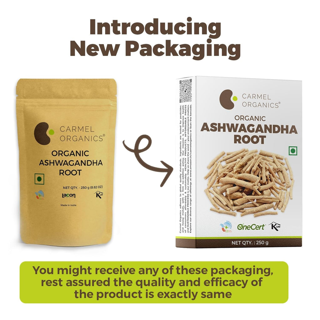 Carmel Organics Ashwagandha Root Whole - 250 gms