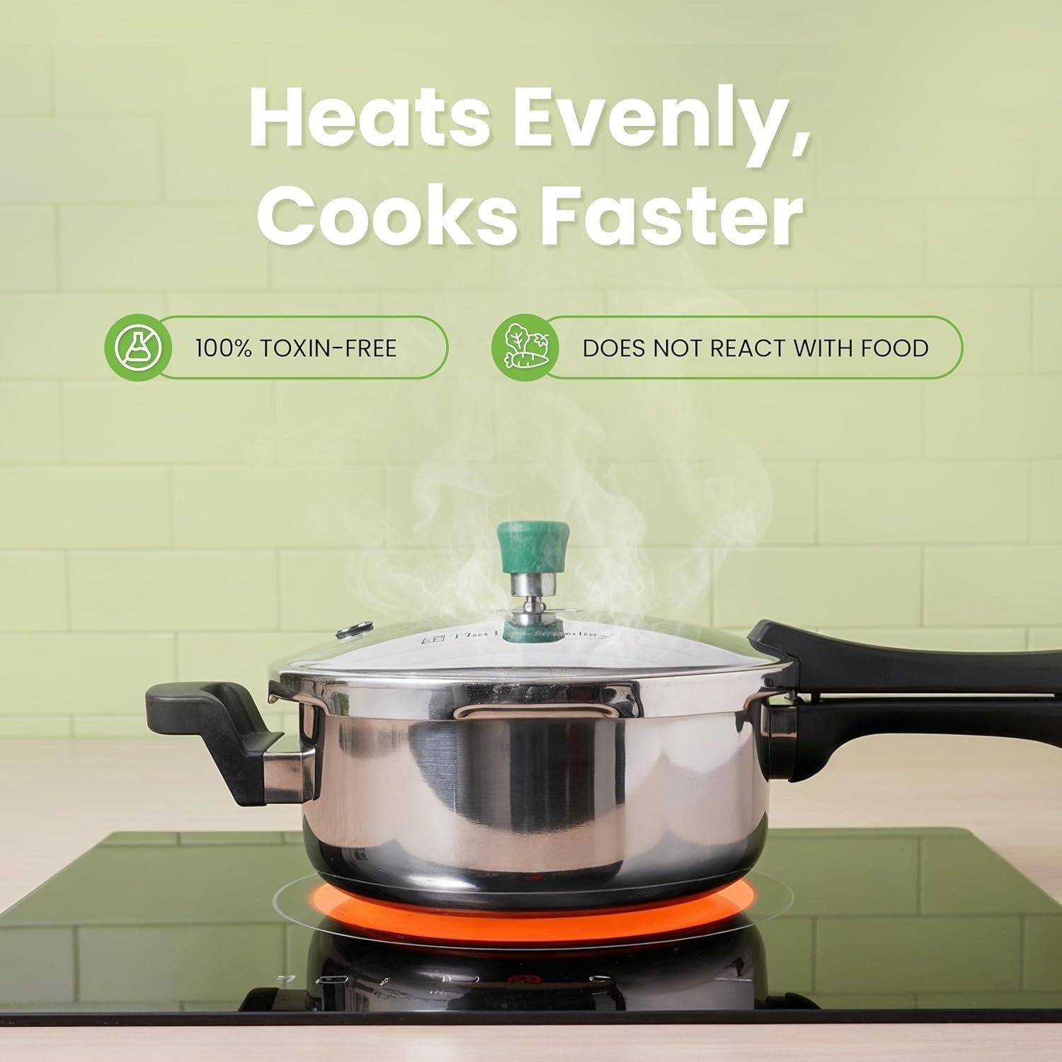 The Indus Valley Tri-Ply Stainless Steel Pressure Pan 3.5-5L