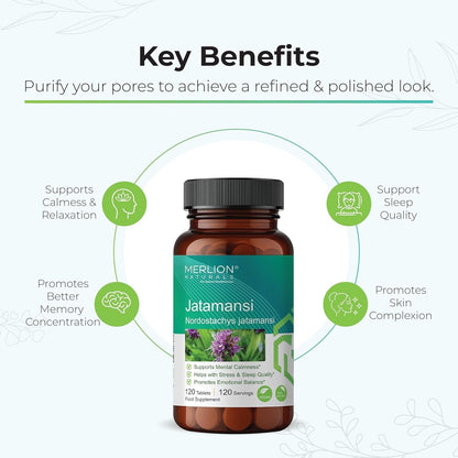 Merlion Naturals Jatamansi Extract Tablets 500mg - 120 tabs