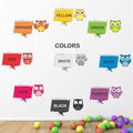 StickMe Colours Names Cute Birds Baby Kids Learning Education Creative Colorful Wall Sticker -SM702