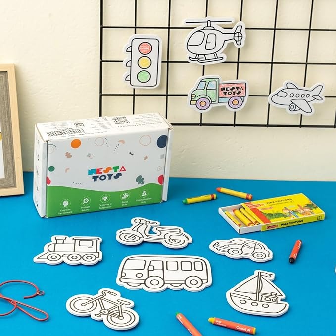 Nesta Toys Diy Vehicles Magnets  Art & Craft Activity for Girls & Boys Art Kits & Supplies DIY Creative Activity Gifts for Kids Ages 6, 7, 8, 9, 10, 11, 12 Years
