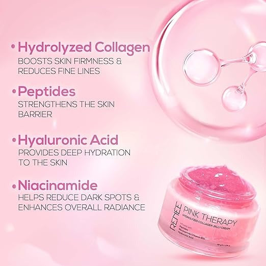 Renee Pink Therapy Hydrolyzed Collagen Overnight Sleep Jelly Mask - 50 gms