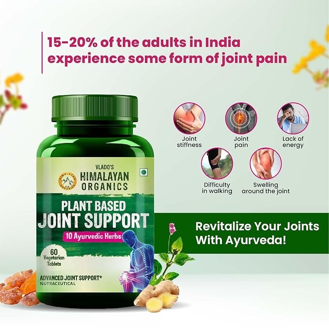 Himalayan Organics Plant Based Joint Support Vegetarian Capsules