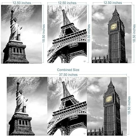 Rangoli MDF 3 Pcs Wall Poster 12x18 Inch Decorative Wall Art P-2 Design-7