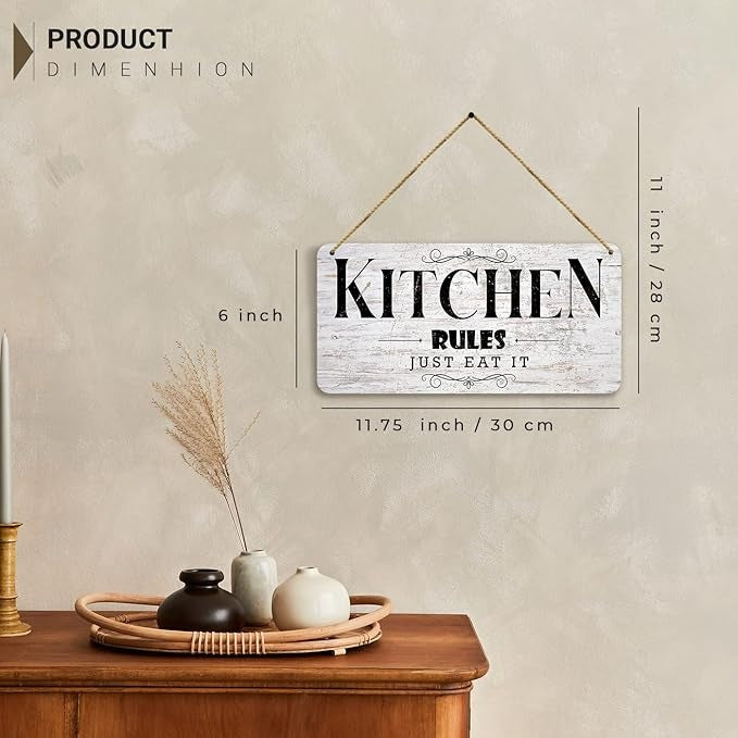 Kotart Kitchen Rules Wall Hangings For Cafe Restaurant Bar Lounge MDF