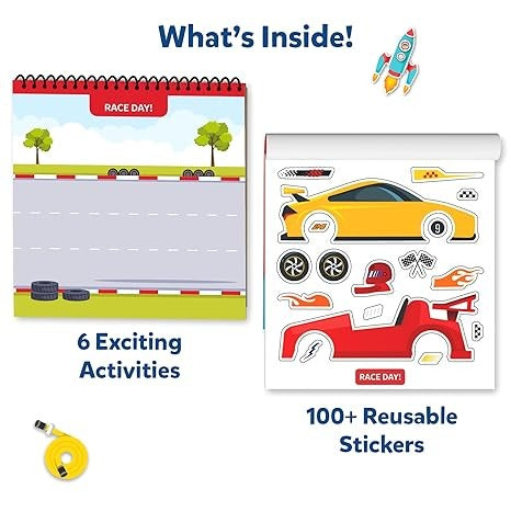 Skillmatics Reusable Sticker Activity Book Peelies 100+ Reusable Cling Stickers 6 Pictures