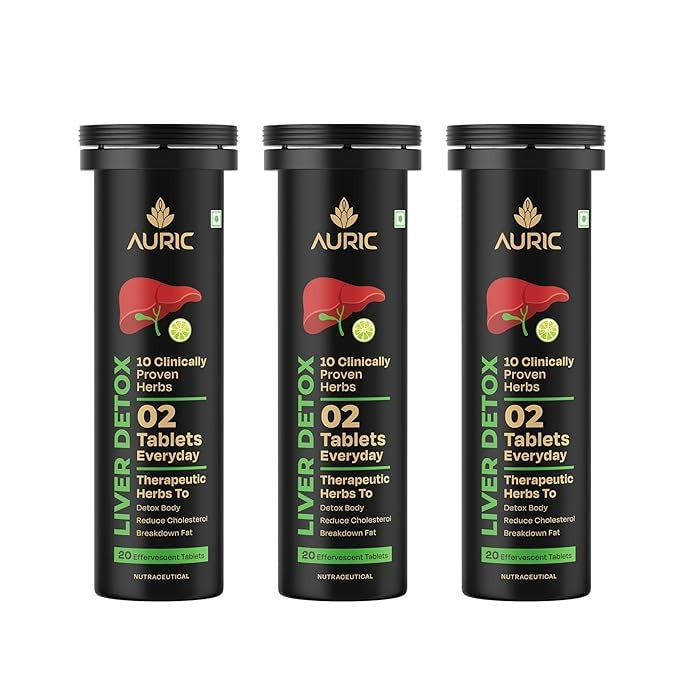 Auric Liver Detox Effervescent Tablet Drop Fizz & Drink - 20 tabs