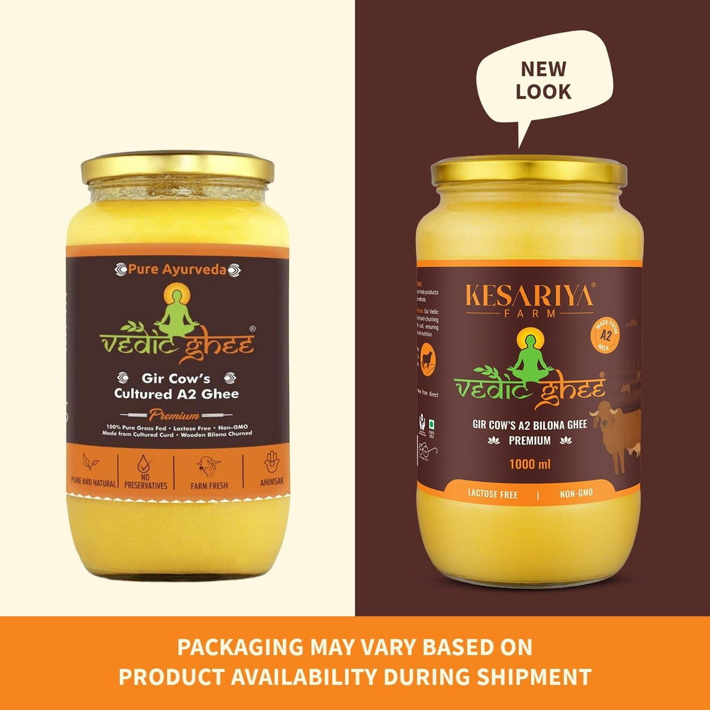 Vedic Ghee Gir Cow's Cultured A2 Ghee - 1000 ml