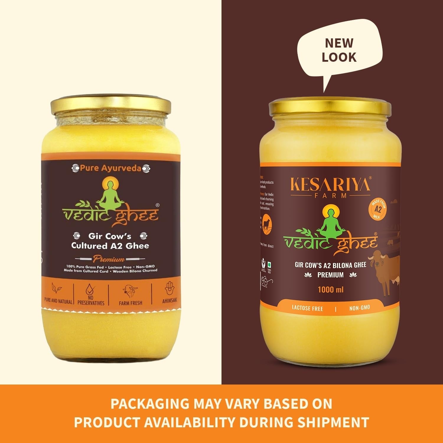 Vedic Ghee Gir Cow's Cultured A2 Ghee - 1000 ml