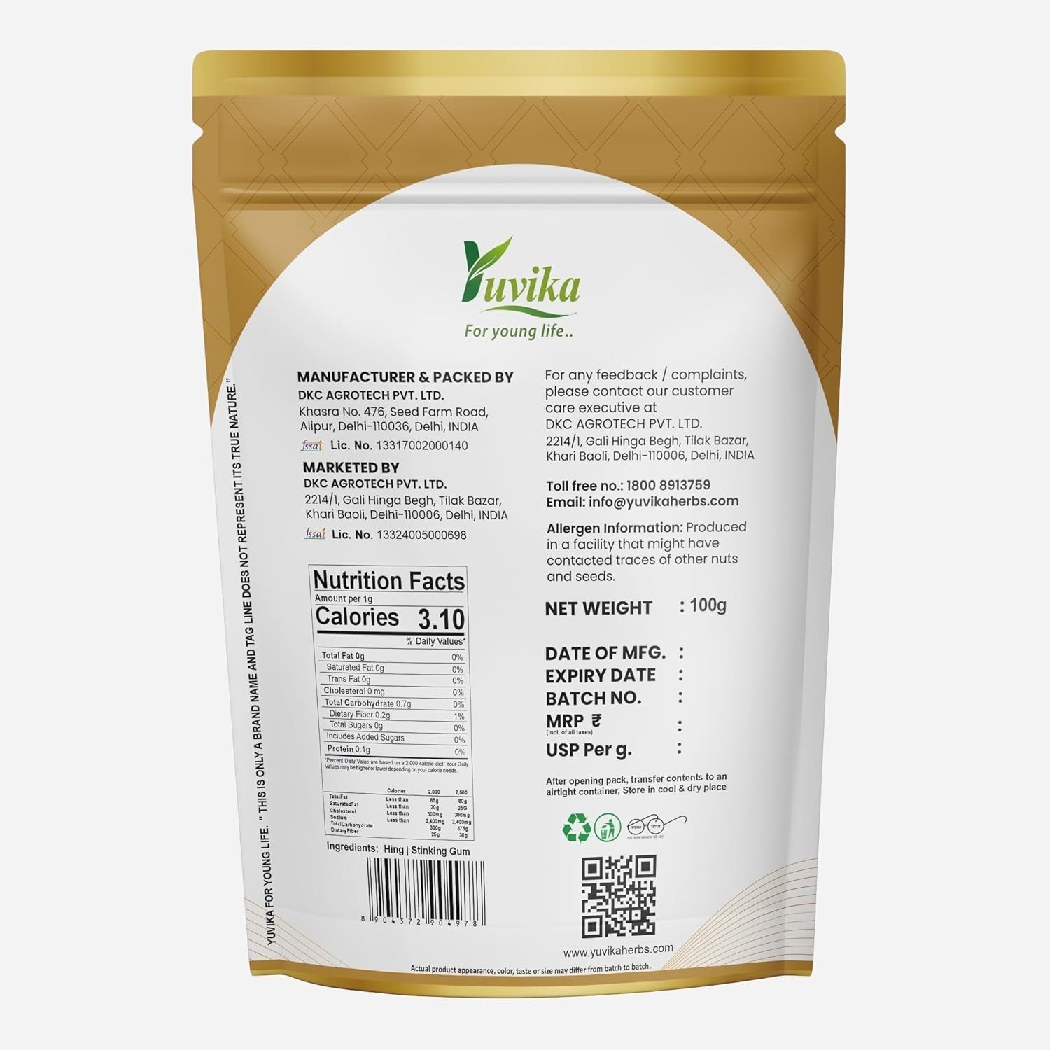 Yuvika Hing - Heeng - Ferula Asafoetida - Stinking Gum