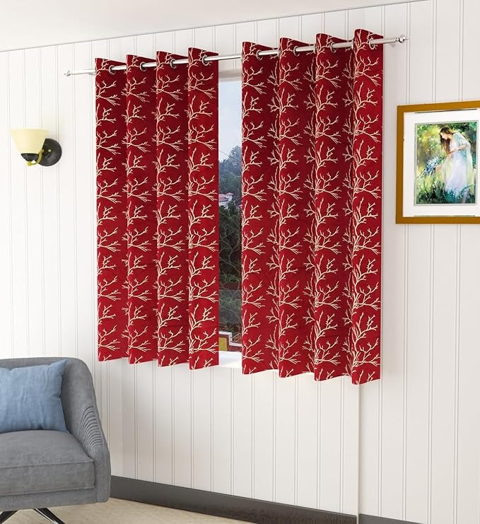 Homefab India Velvet Curtains Room Darkening Window 5 feet