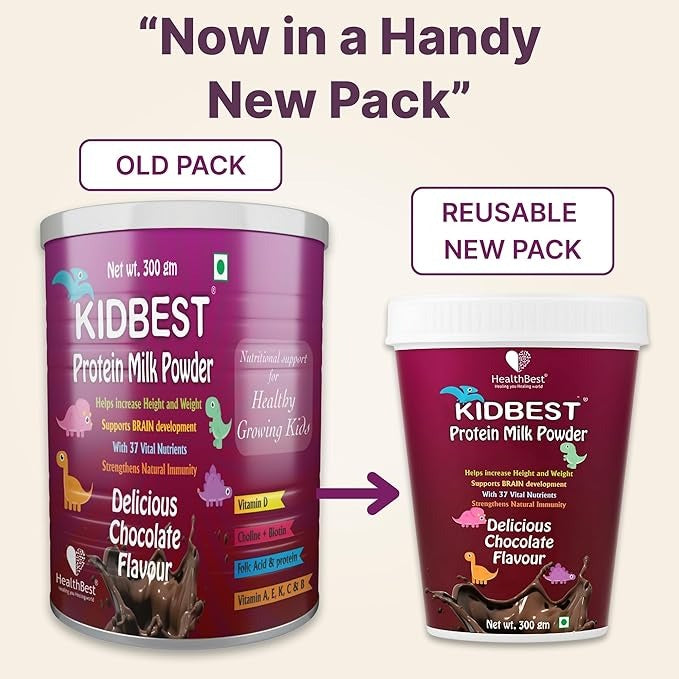 Health Best Kidbest Protein Milk Powder for Kids - 300 ml