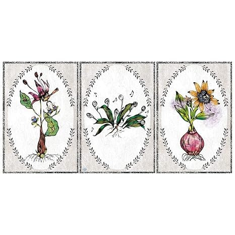 Rangoli MDF 3 Pcs Wall Poster 12x18 Inch Decorative Wall Art P-2 Design-29