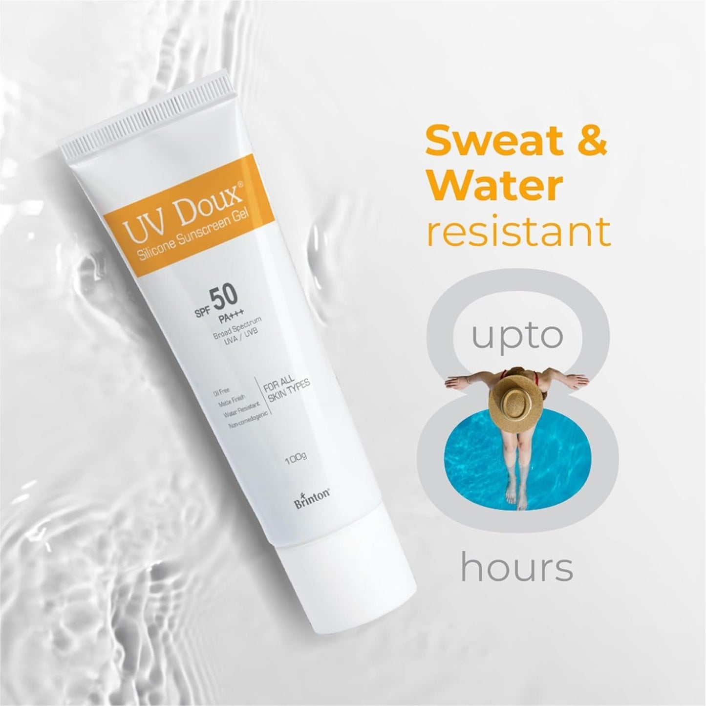 Brinton UV Doux Silicone Sunscreen Gel SPF 50 PA+++, UVA/UVB Protection