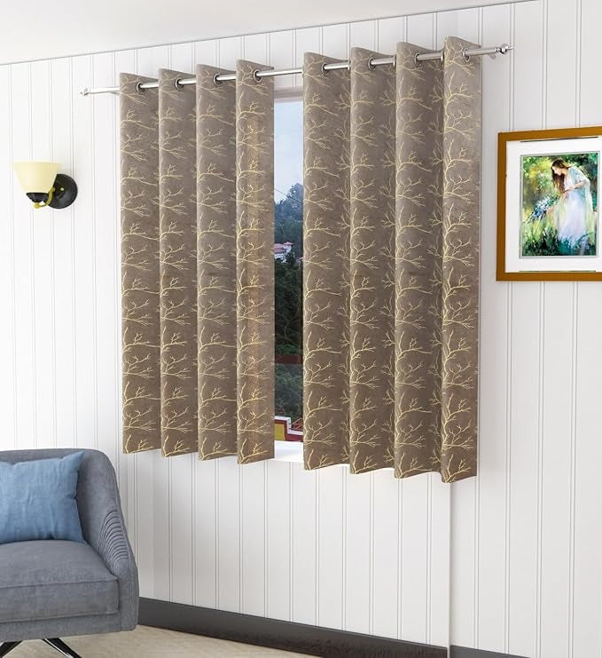 Homefab India Velvet Curtain Room Darkening Window 5 feet