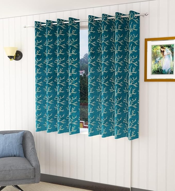 Homefab India Velvet Curtain Room Darkening Window 5 feet