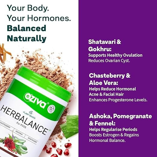 OZiva Plant Based Herbalance Powder - 200 gms