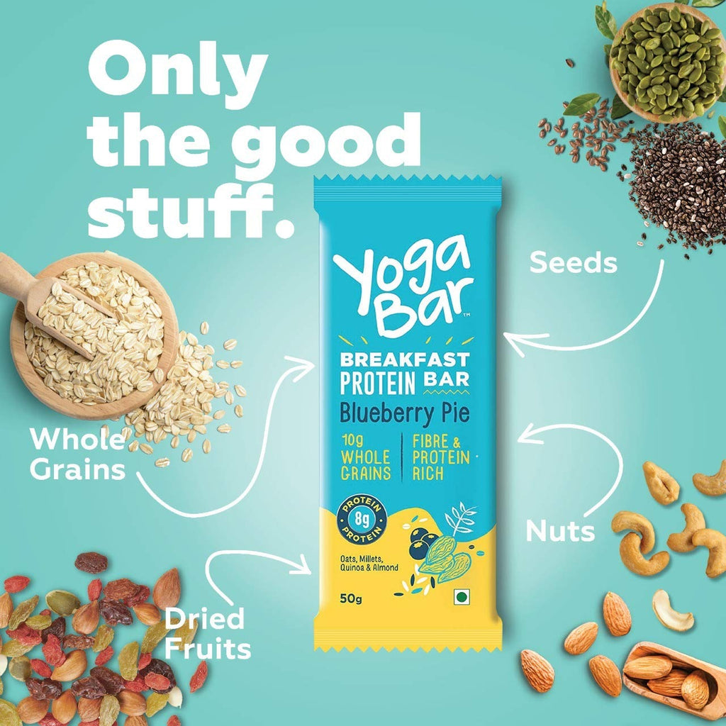 Yogabar Variety Pack Breakfast Bar (Pack of 6) - 300 gms