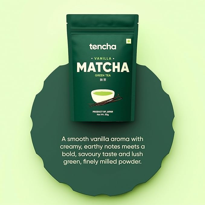 Tencha Vanilla Matcha Tea Pure Japanese Matcha Green Tea Powder - 50 gms