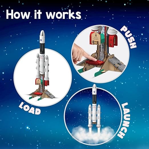 Smartivity DIY Rocket Launcher Kit for Kids 6, 7, 8, 9, 10, 11, 12 Years Old DIY Science Toy for Boys & Girls 6-12 Year