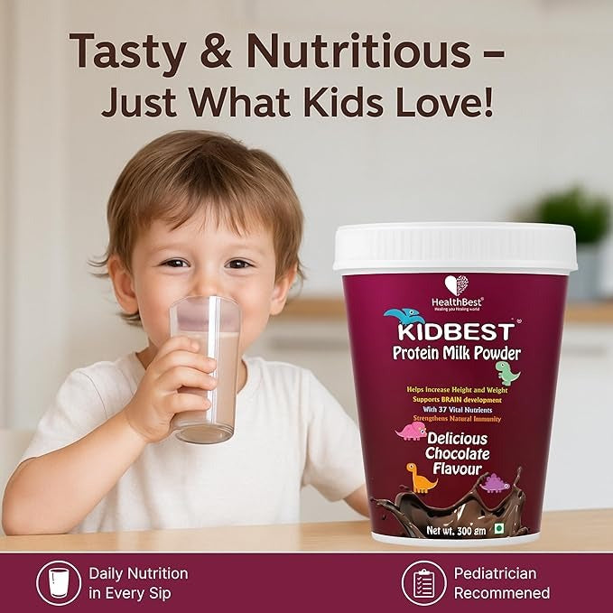 Health Best Kidbest Protein Milk Powder for Kids - 300 ml